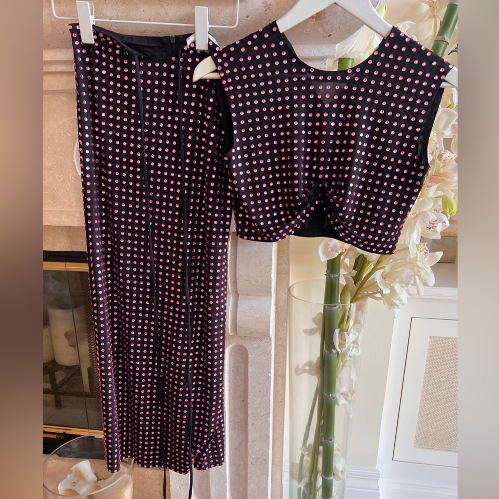 Megrim Black and Pink Set with Sparkles – Perfect for a Party!